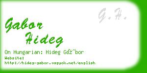 gabor hideg business card